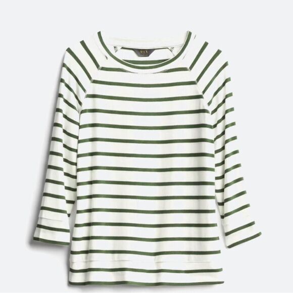 Mix by Hawthorn Stitchfix Arnold Striped Three Quarter Sleeve Knit Top - S - Picture 1 of 7